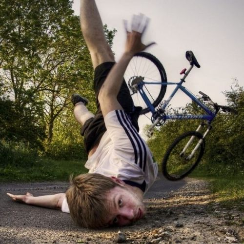 падение с велосипеда